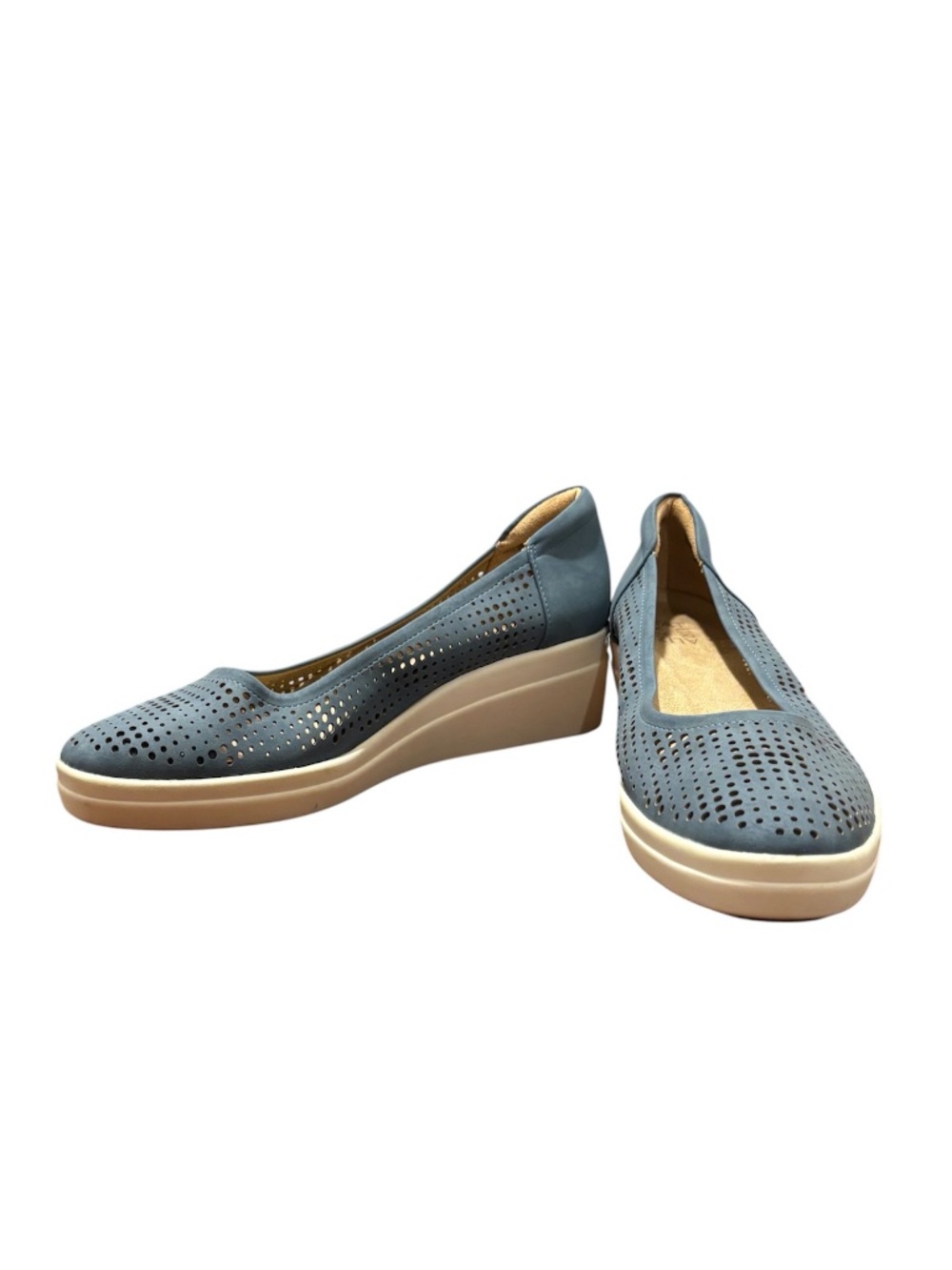 Naturalizer Women's Sam 2 Slip On Wedge in Storm Blue Size 10